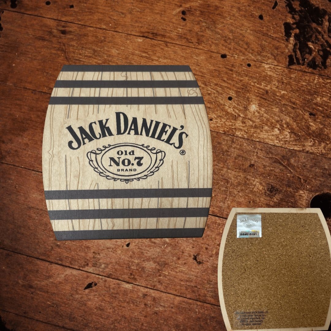Jack Daniel’s Wood Coaster with Cork Back - The Whiskey Cave