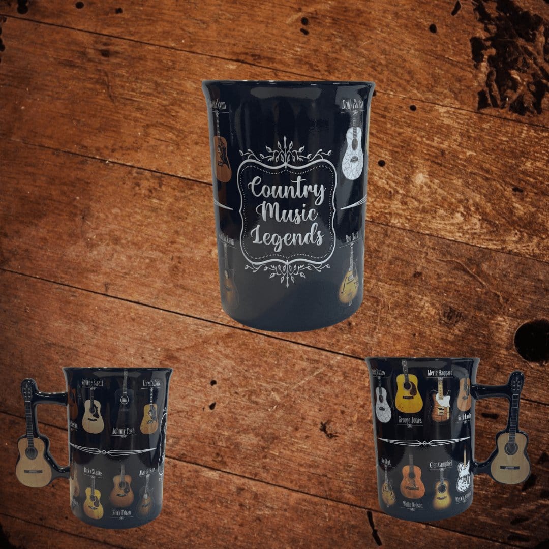 Country Music Legends Guitar Handle Mug - The Whiskey Cave