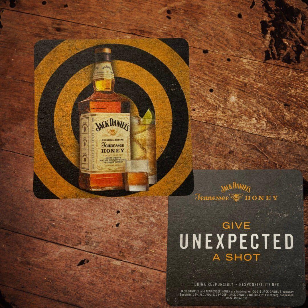 Jack Daniel’s Tennessee Honey “Unexpected” Coaster 2015 - The Whiskey Cave