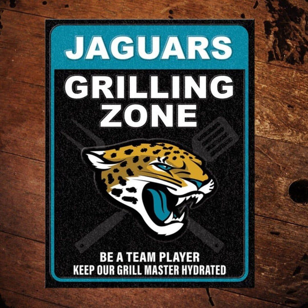 RICO NFL Jacksonville Jaguars Embossed Metal Wall Sign Large 11&