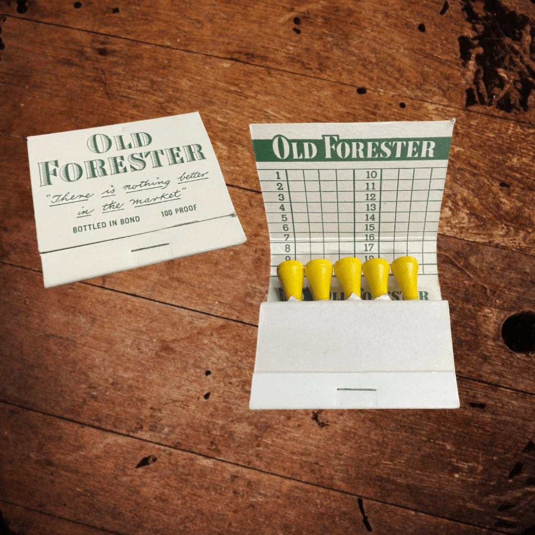 Vintage Old Forester Golf Scorecard and Tees - The Whiskey Cave