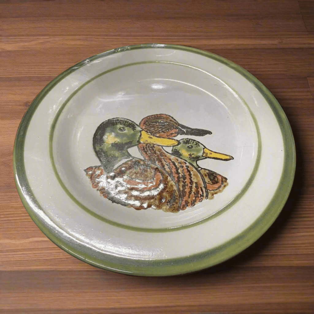 1980’s Louisville Stoneware Duck Dinner Plate - The Whiskey Cave