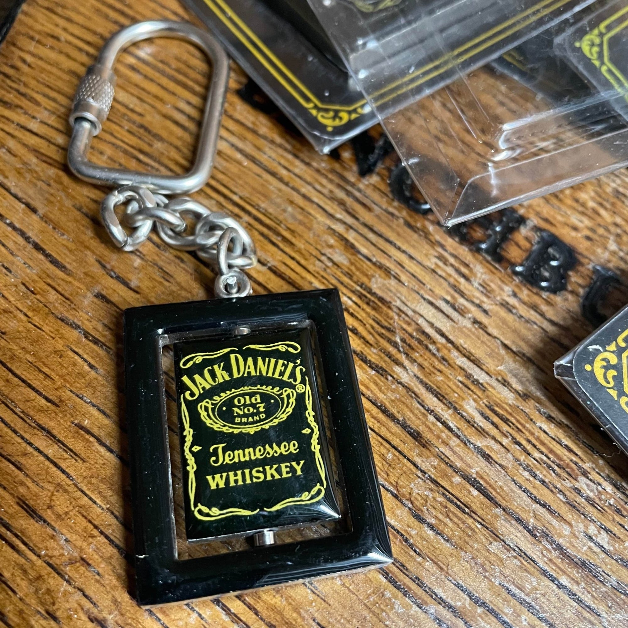 2005 Jack Daniel's Metal Spinning Key Ring - The Whiskey Cave