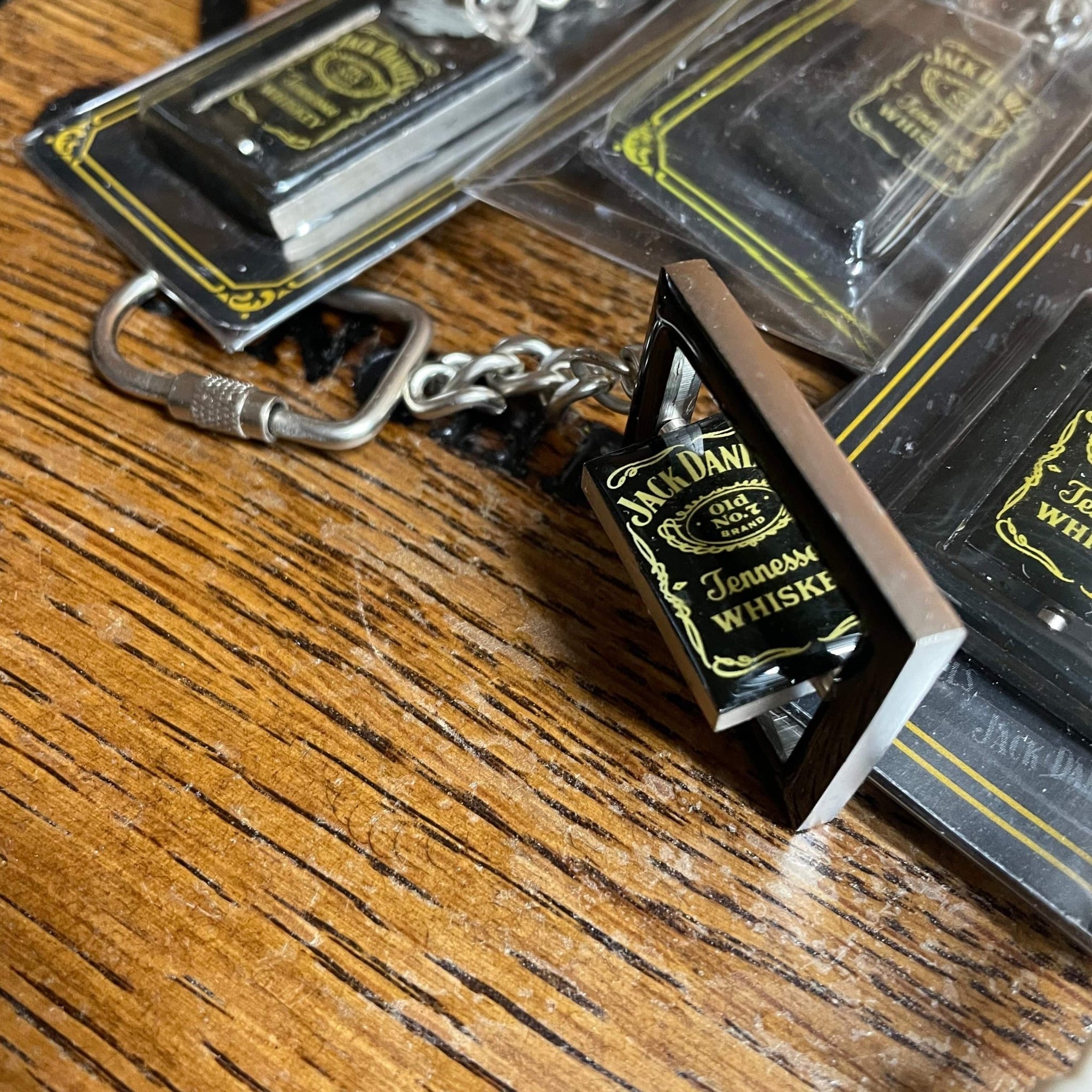2005 Jack Daniel's Metal Spinning Key Ring - The Whiskey Cave