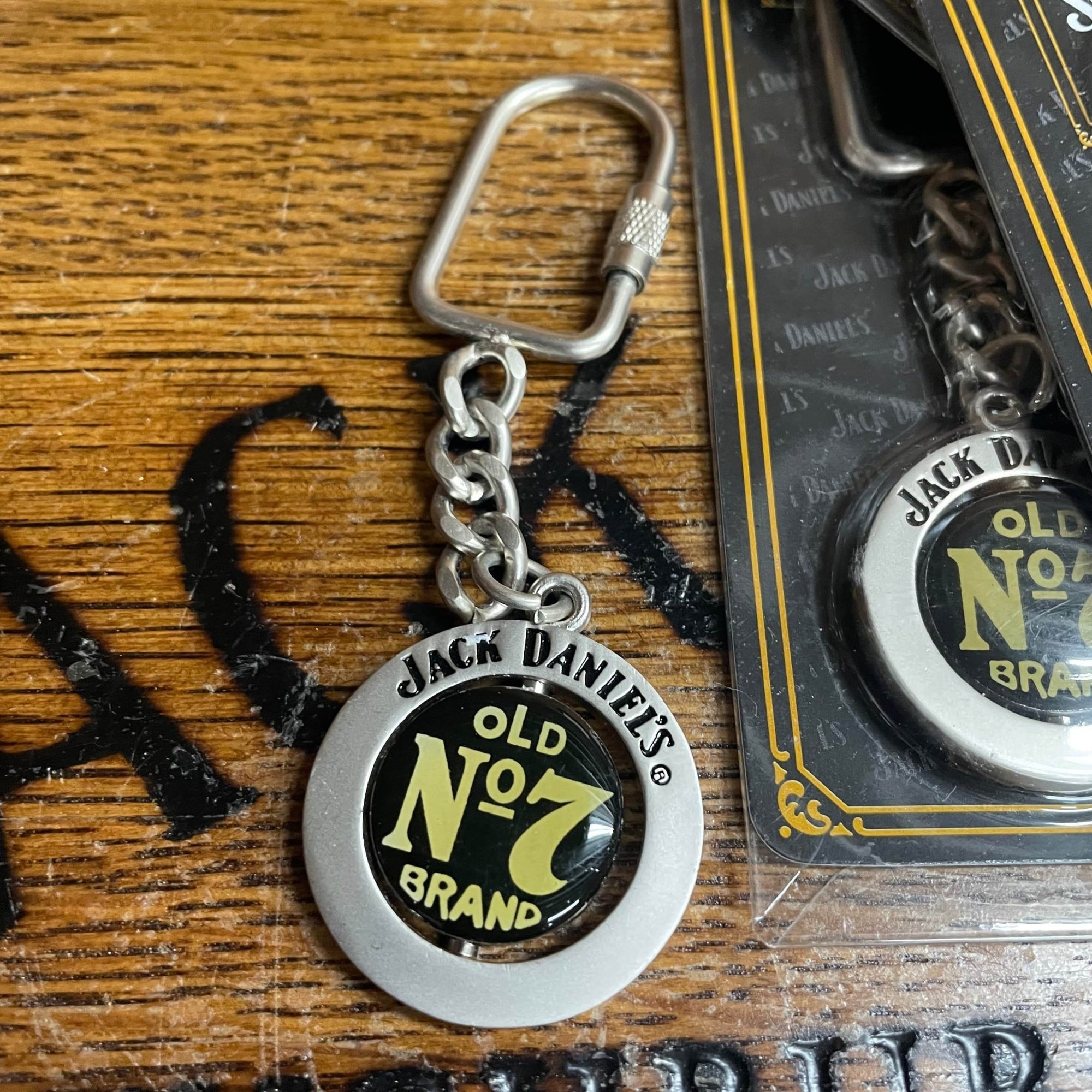 2005 Jack Daniel's Metal Spinning Old No 7 Key Ring - The Whiskey Cave