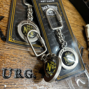 2005 Jack Daniel's Metal Spinning Old No 7 Key Ring - The Whiskey Cave