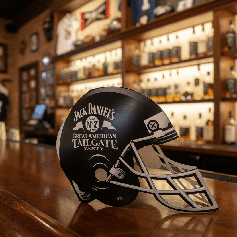 2006 Promotional Football Helmet 3D Table Card - The Whiskey Cave