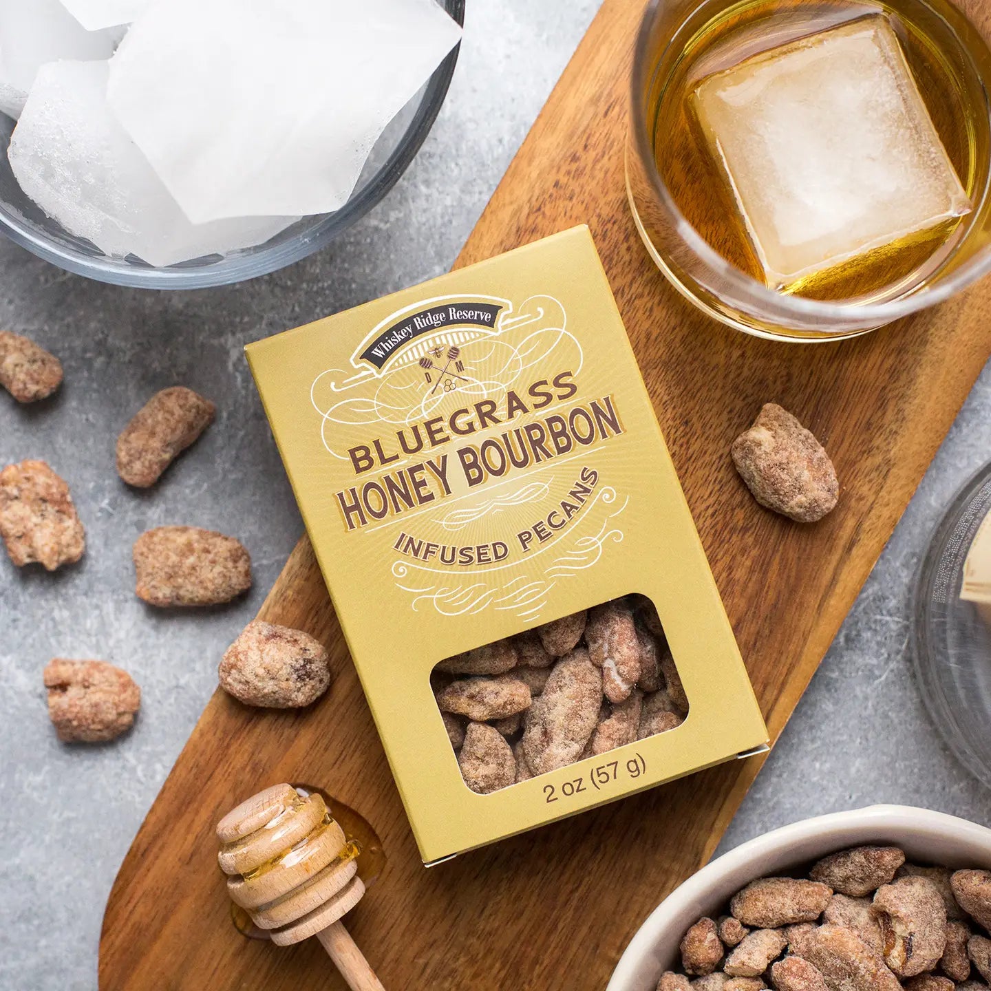 Bluegrass Honey Bourbon Infused Pecans