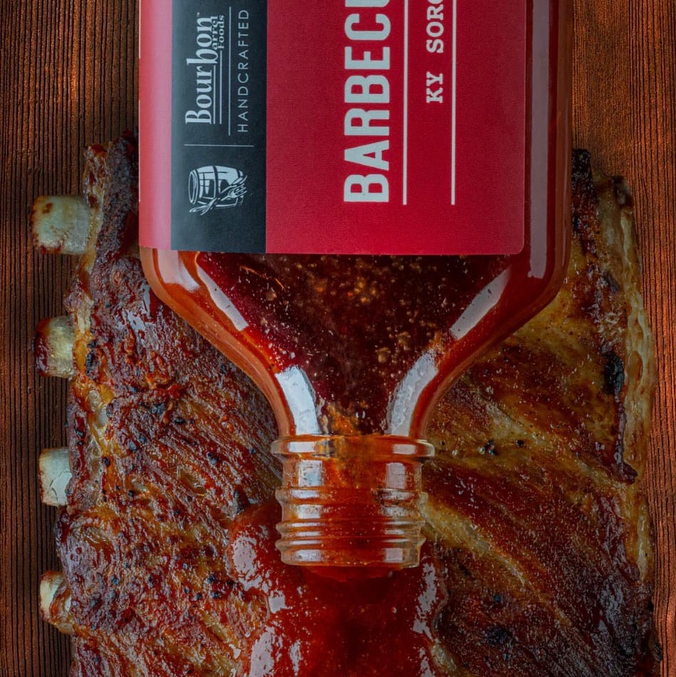 Bourbon Barrel Aged BBQ Sauce made in Louisville Kentucky
