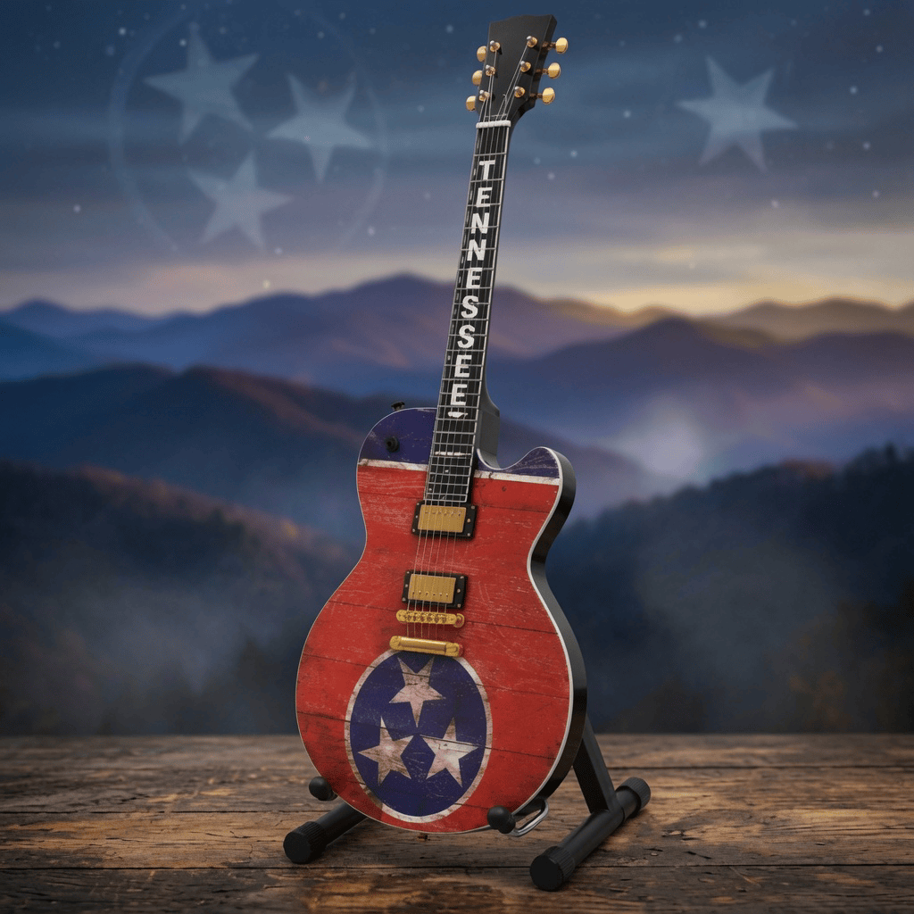 Tennessee Mini 10” Display Guitar with Stand