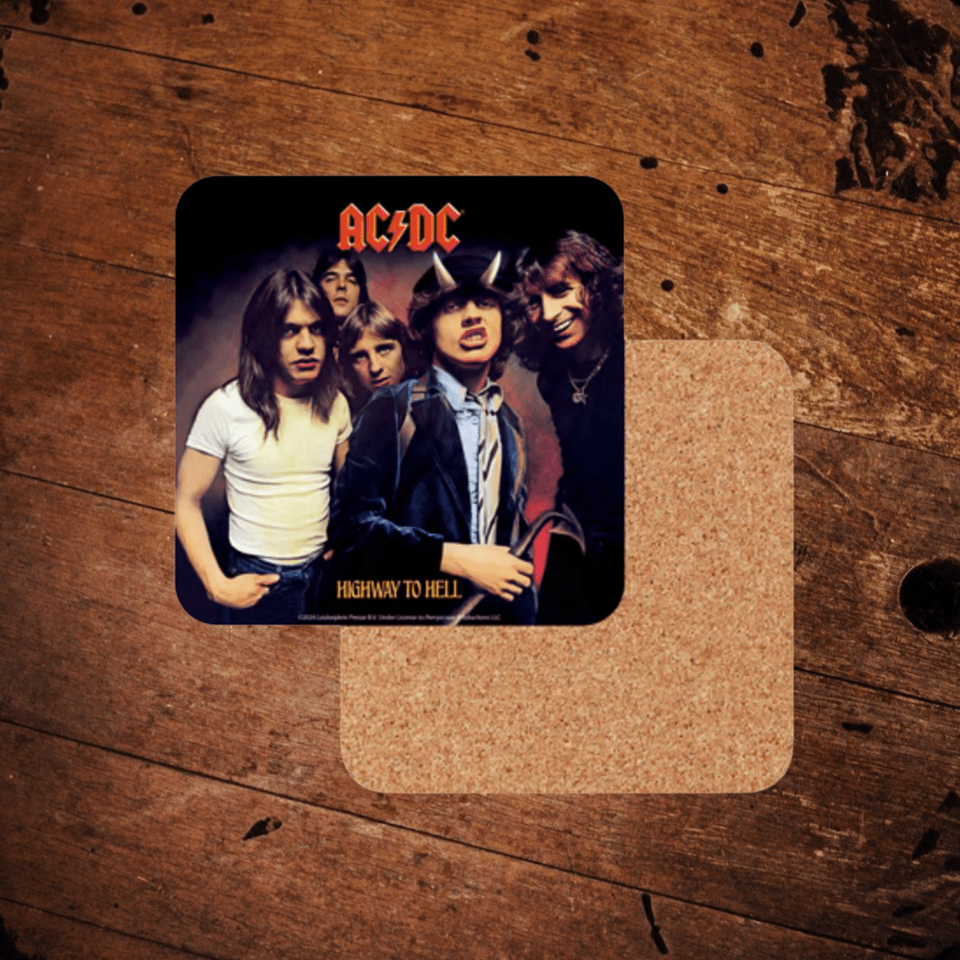 AC/DC Highway to Hell Cork Back Coaster - The Whiskey Cave