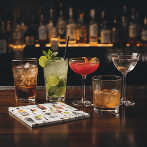 Alcohol Bottles Cocktail Napkins - The Whiskey Cave
