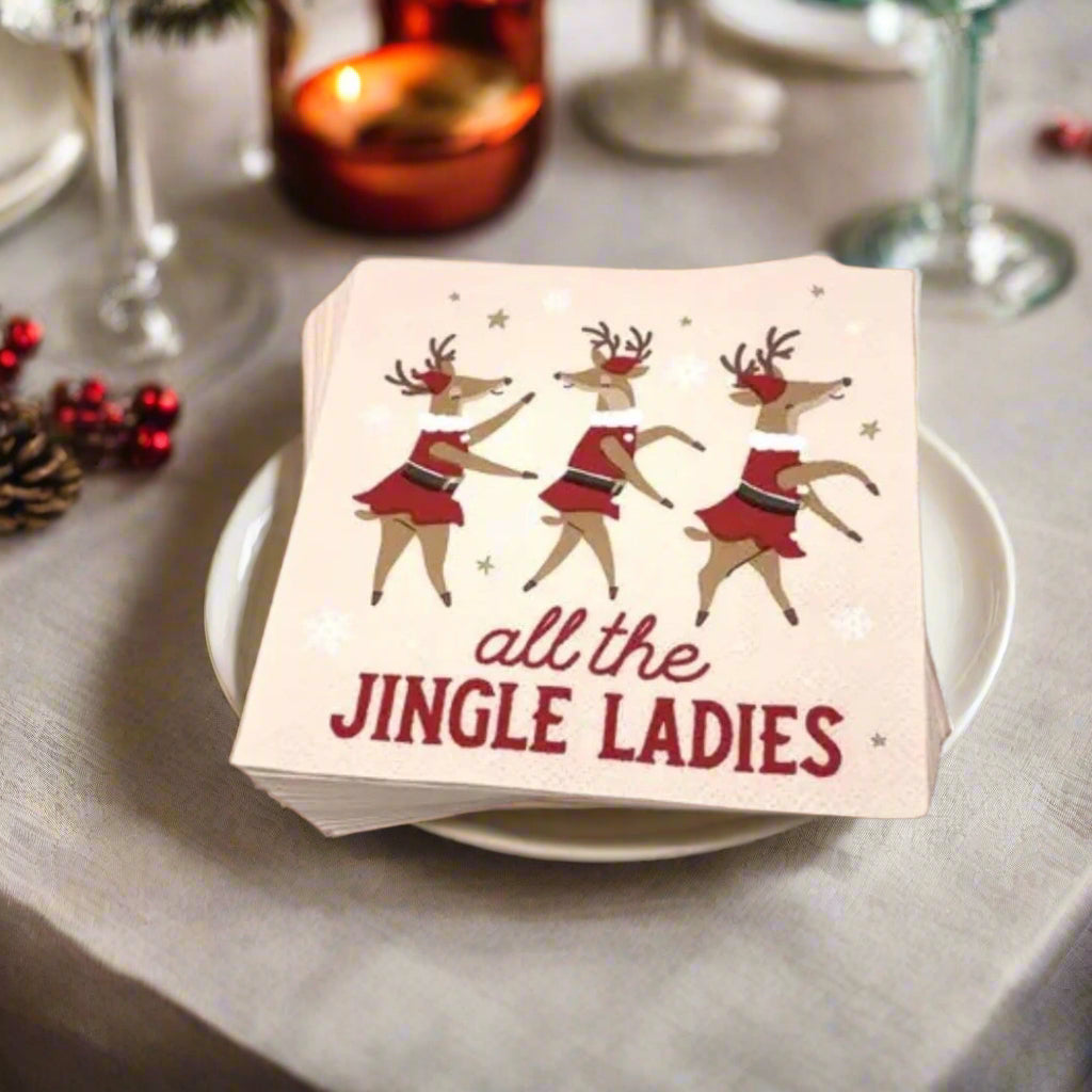 All the Jingle Ladies Cocktail Napkins - The Whiskey Cave