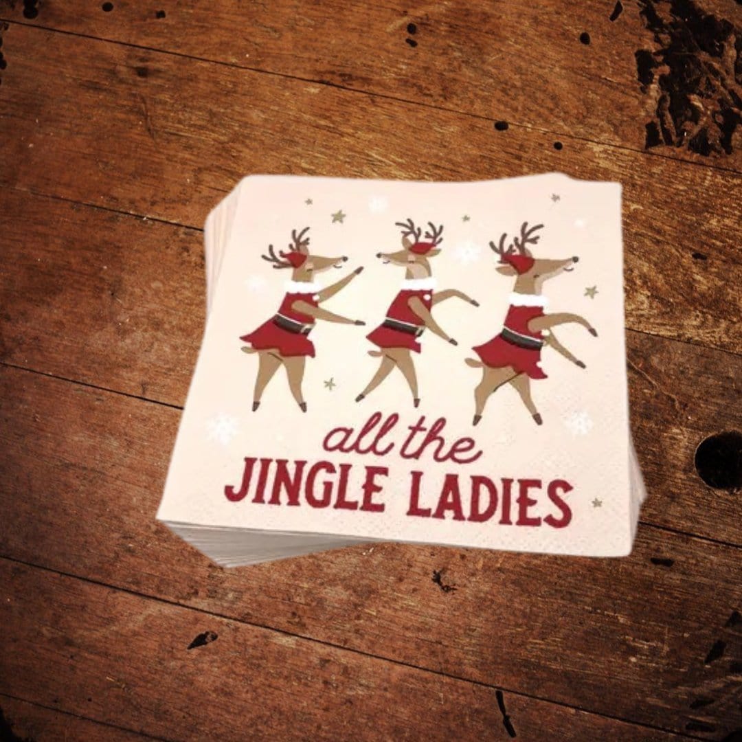 All the Jingle Ladies Cocktail Napkins - The Whiskey Cave