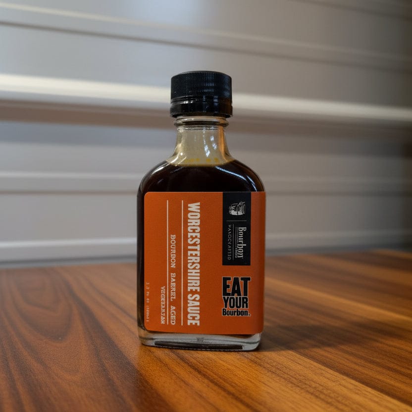 Bourbon Barrel Aged Worcestershire Sauce made in Louisville Kentucky - The Whiskey Cave