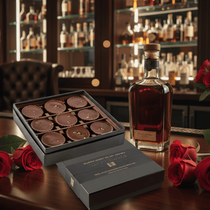 Bourbon Smoked Sea Salt Caramels 9 piece box - The Whiskey Cave