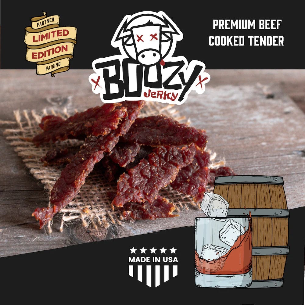 Bourbon Whiskey Beef Boozy Jerky 1.5 ounce Bag - The Whiskey Cave