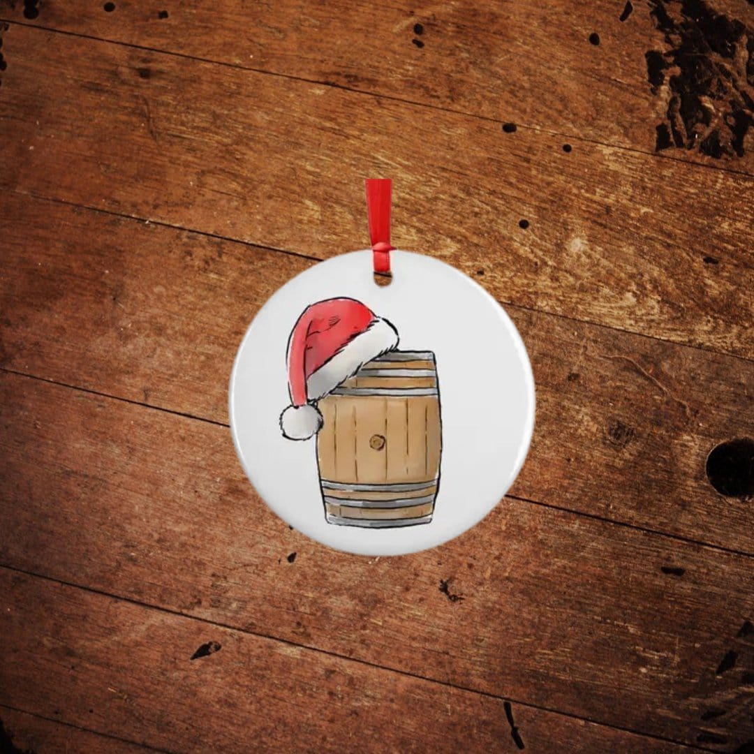 Ceramic Barrel Ornament - The Whiskey Cave