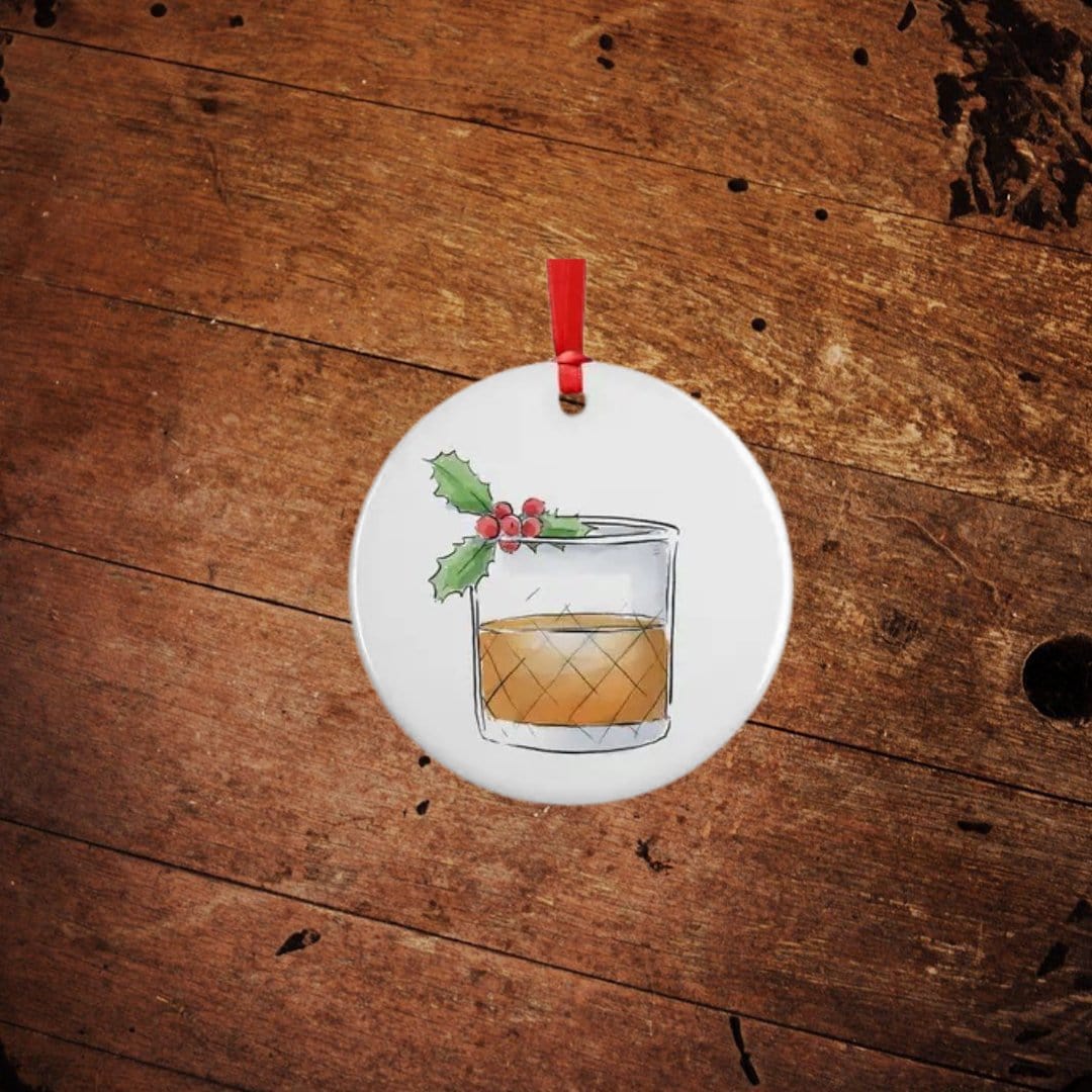 Ceramic Old Fashioned Ornament - The Whiskey Cave