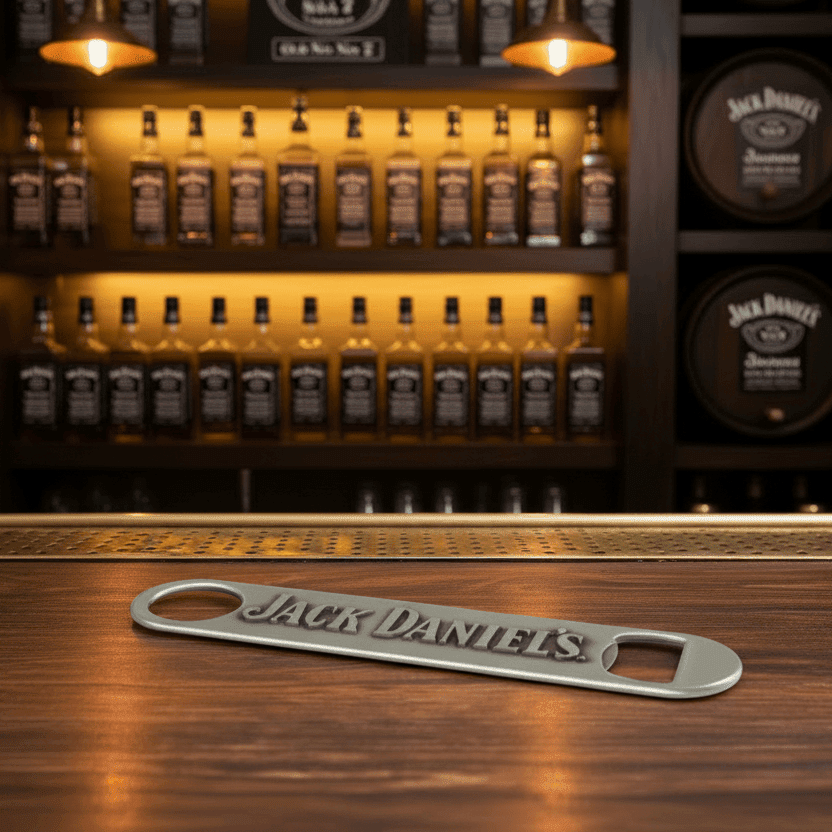 Custom Tooled Jack Daniel’s Metal Bottle Opener - The Whiskey Cave