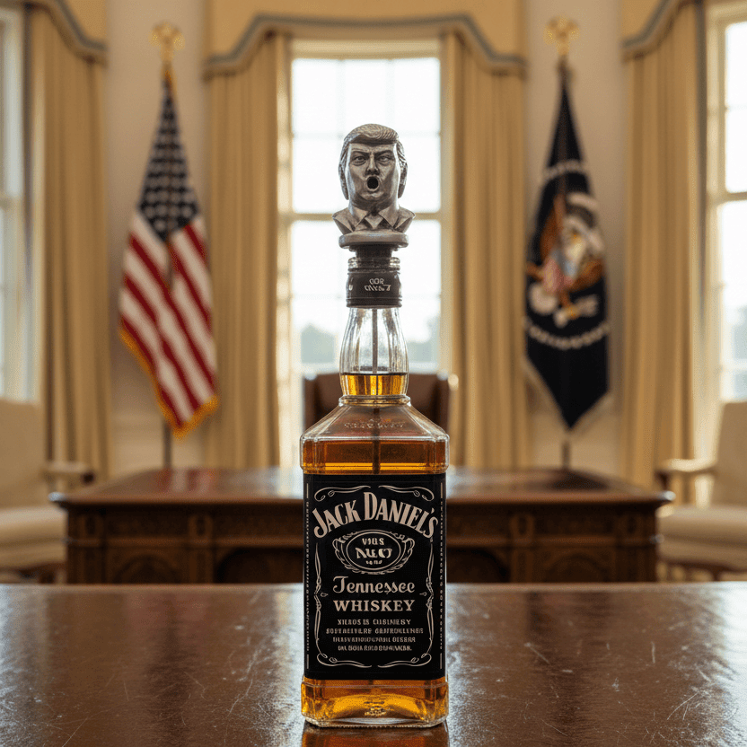 Donald Trump Metal Bottle Pourer - The Whiskey Cave