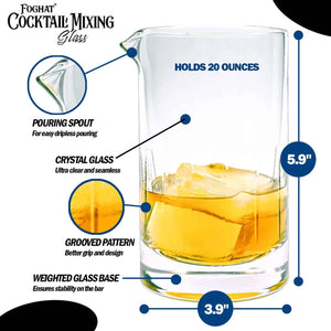 Foghat Cocktail Mixing Glass - The Whiskey Cave