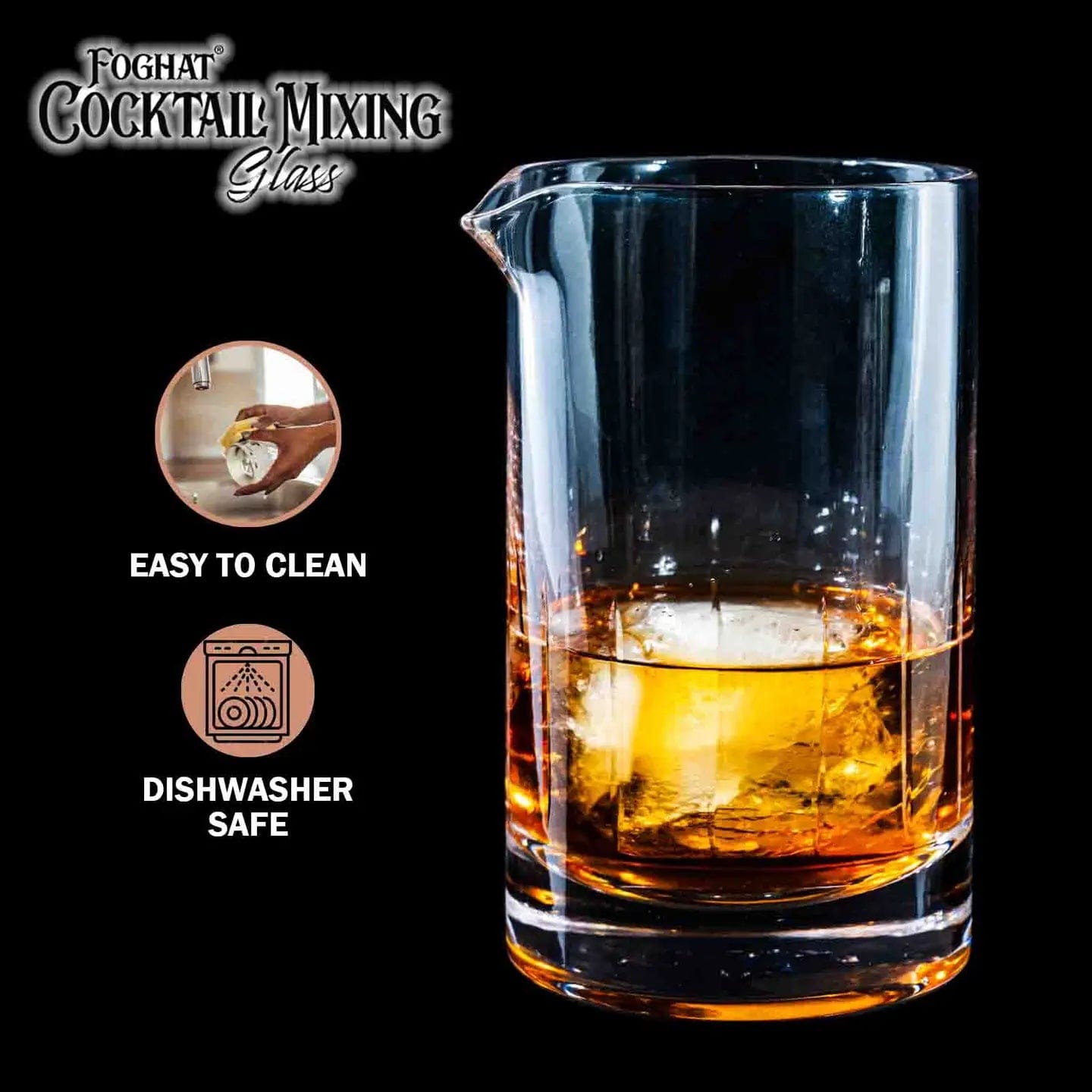 Foghat Cocktail Mixing Glass - The Whiskey Cave