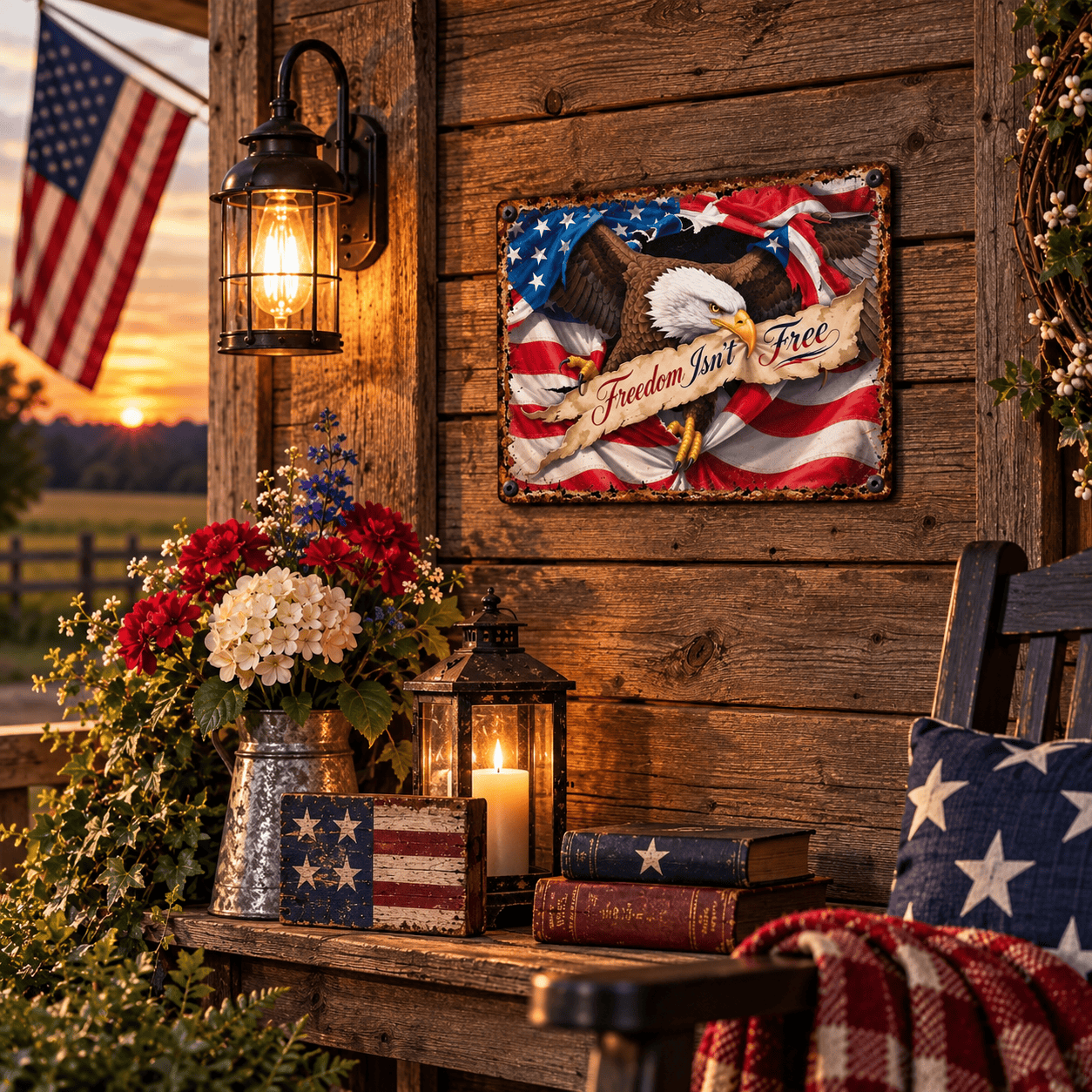 Freedom isn’t Free Metal Sign - The Whiskey Cave