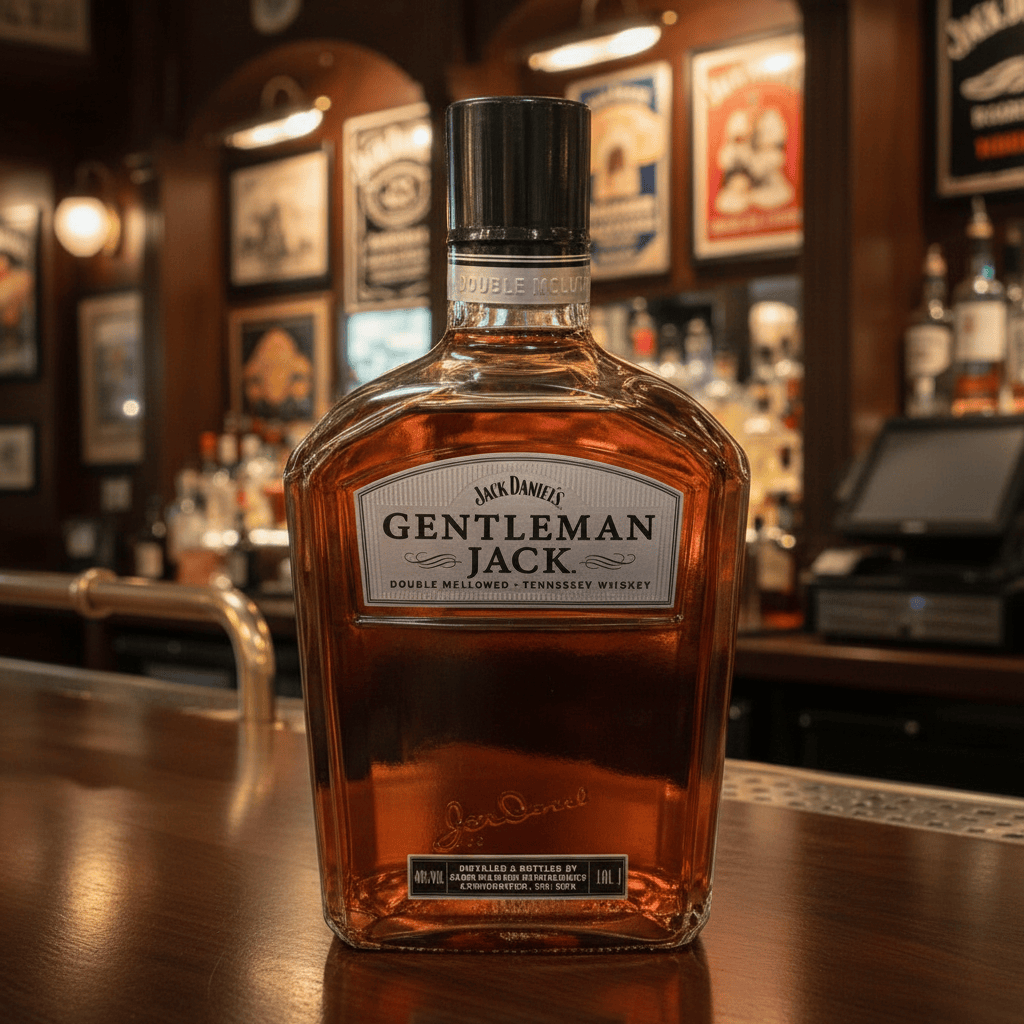 Gentleman Jack Daniel’s Glass Display Bottle 1 Liter - The Whiskey Cave