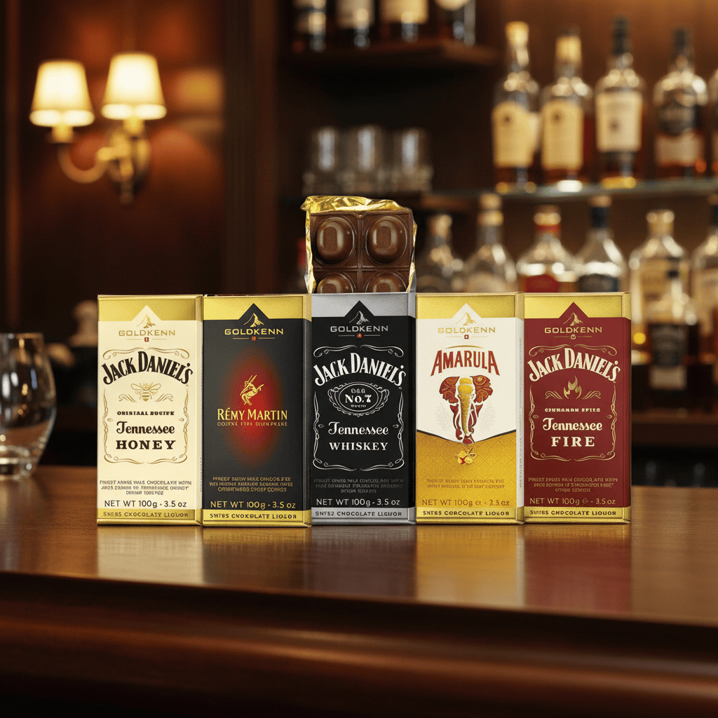 Gift Set - Spirited Goldkenn Genuine Swiss Chocolate - The Whiskey