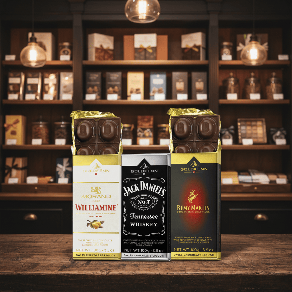 Goldkenn Spirited Genuine Swiss Chocolate Gift Trio - The Whiskey Cave