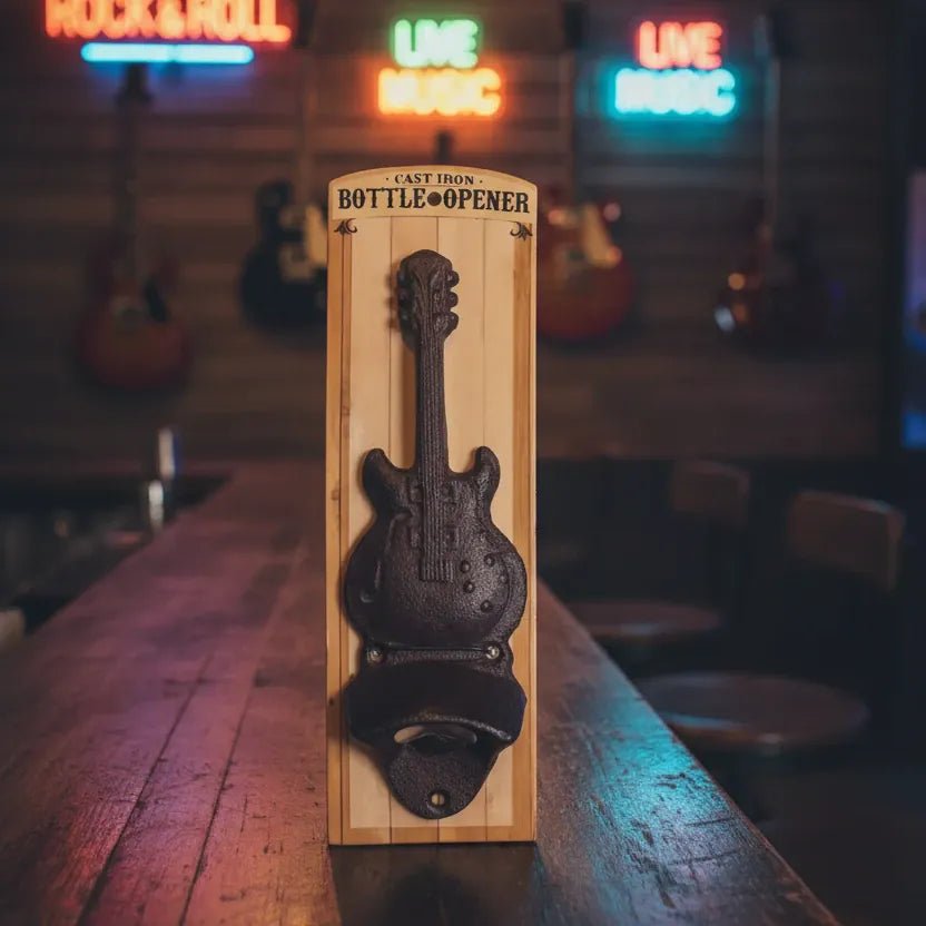 Guitar Cast Iron Bottle Opener - The Whiskey Cave