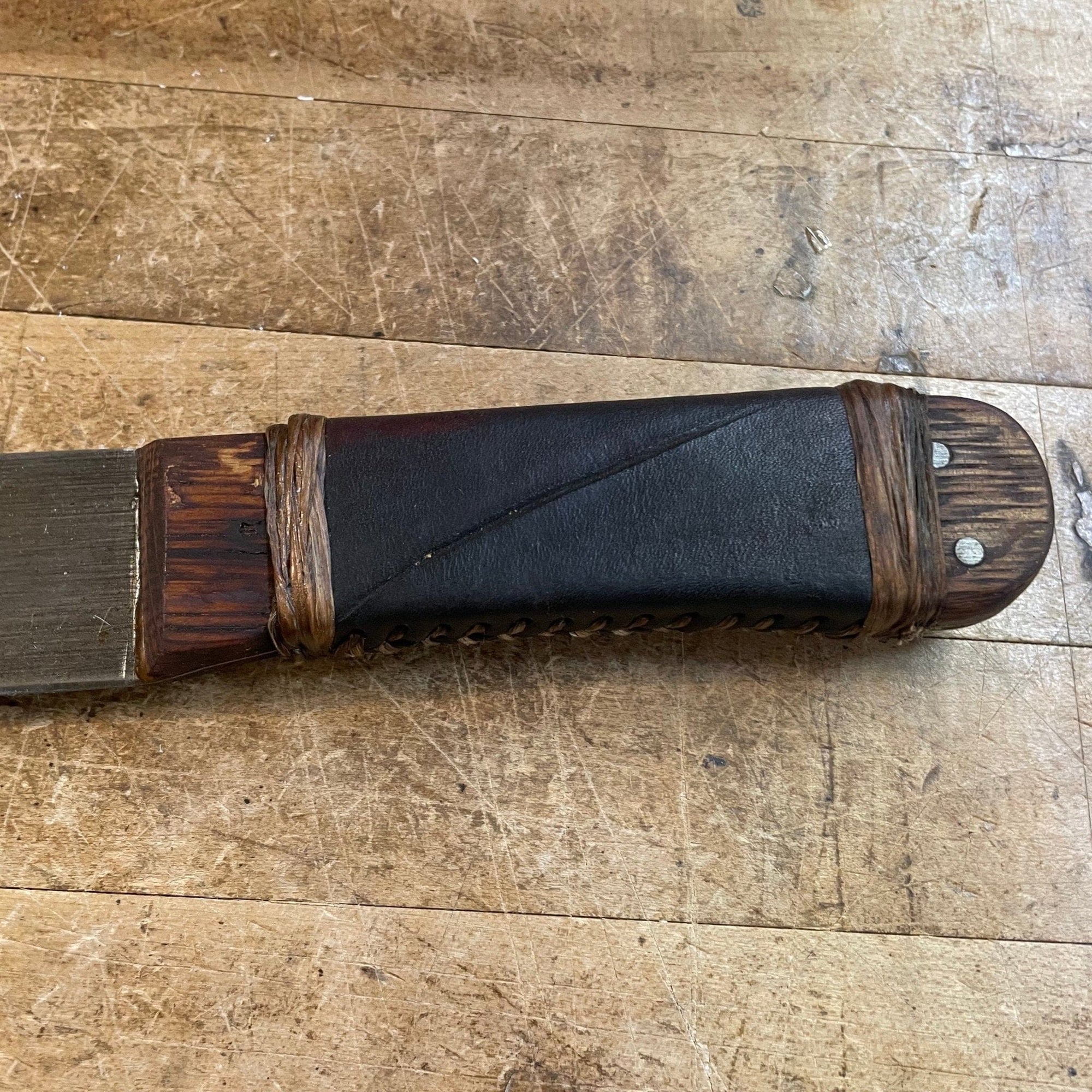 Hand Forged Brisket Knife with TN Whiskey Barrel Stave Handle - The Whiskey Cave