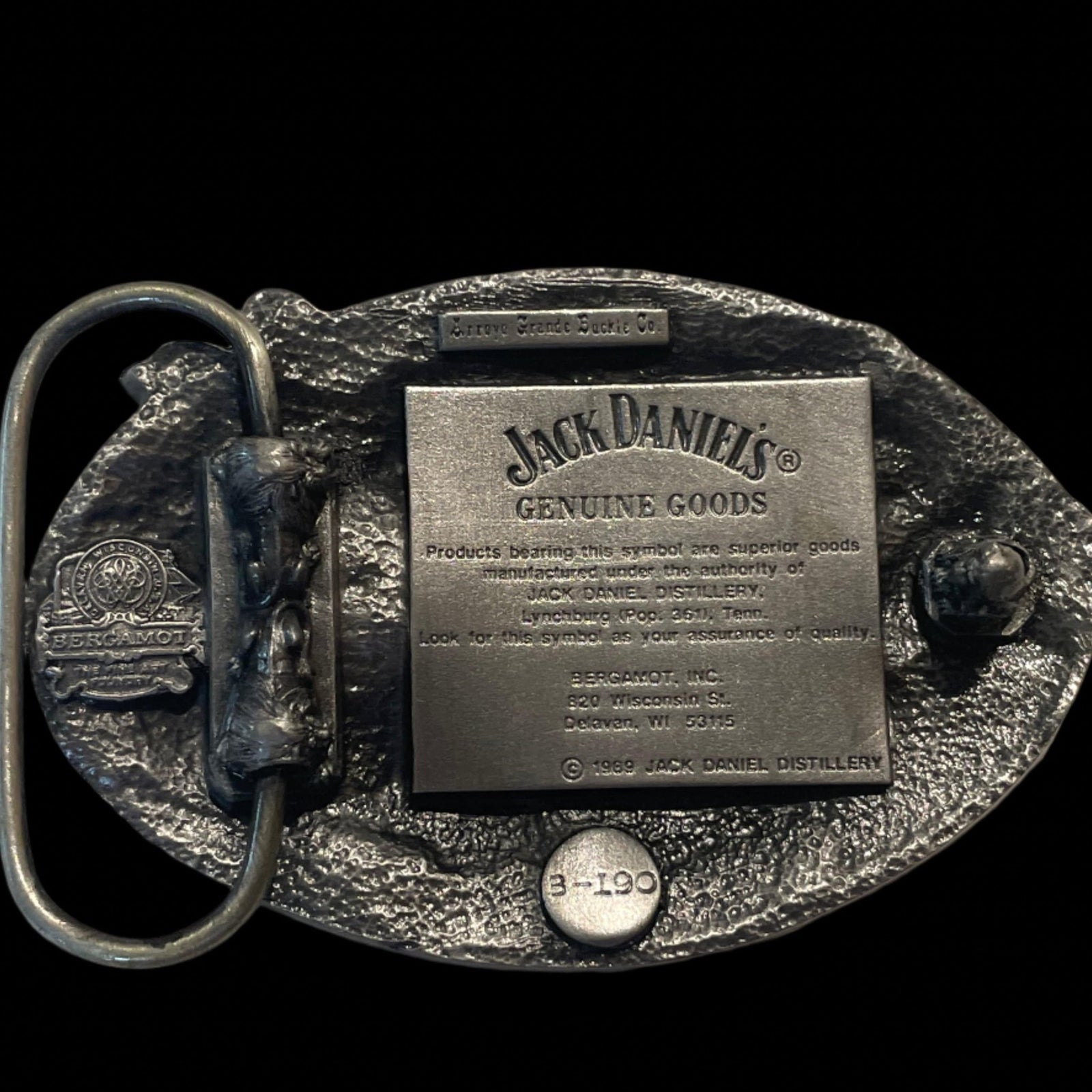Jack Daniel’s 1989 Jack’s Office Vintage Buckle - The Whiskey Cave