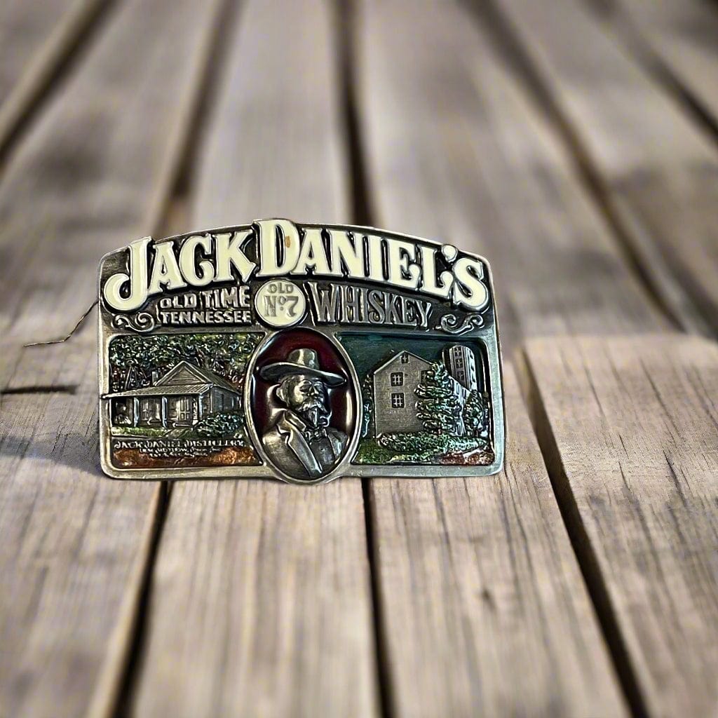 Jack Daniel’s 1989 Metal Enameled Office Buckle - The Whiskey Cave