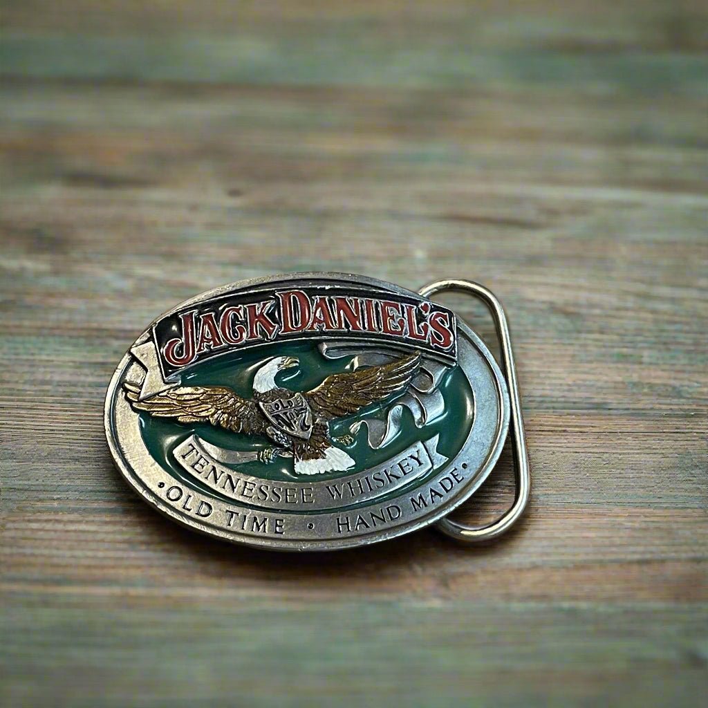 Jack Daniel’s 1992 Metal Enameled Eagle Buckle - The Whiskey Cave