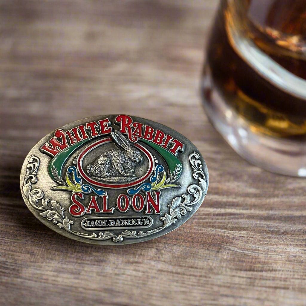 Jack Daniel’s 1992 White Rabbit Saloon Vintage Buckle - The Whiskey Cave
