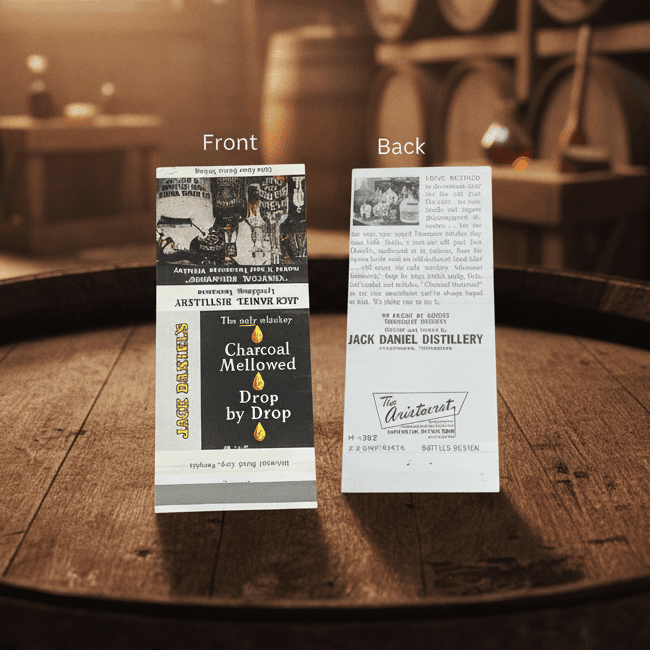 Jack Daniel’s 60’s Matchbook Cover “Bottles and Jugs” - The Whiskey Cave