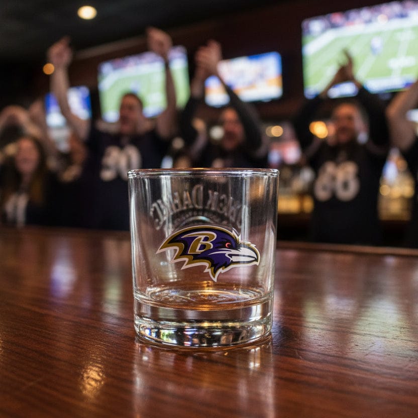 Jack Daniel's Baltimore Ravens NFL Glass