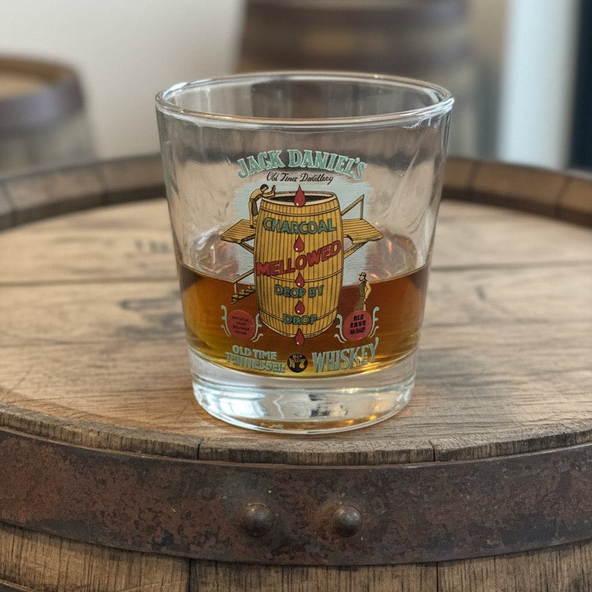 Jack Daniel’s Barrel Faceted Rocks Glass - The Whiskey Cave