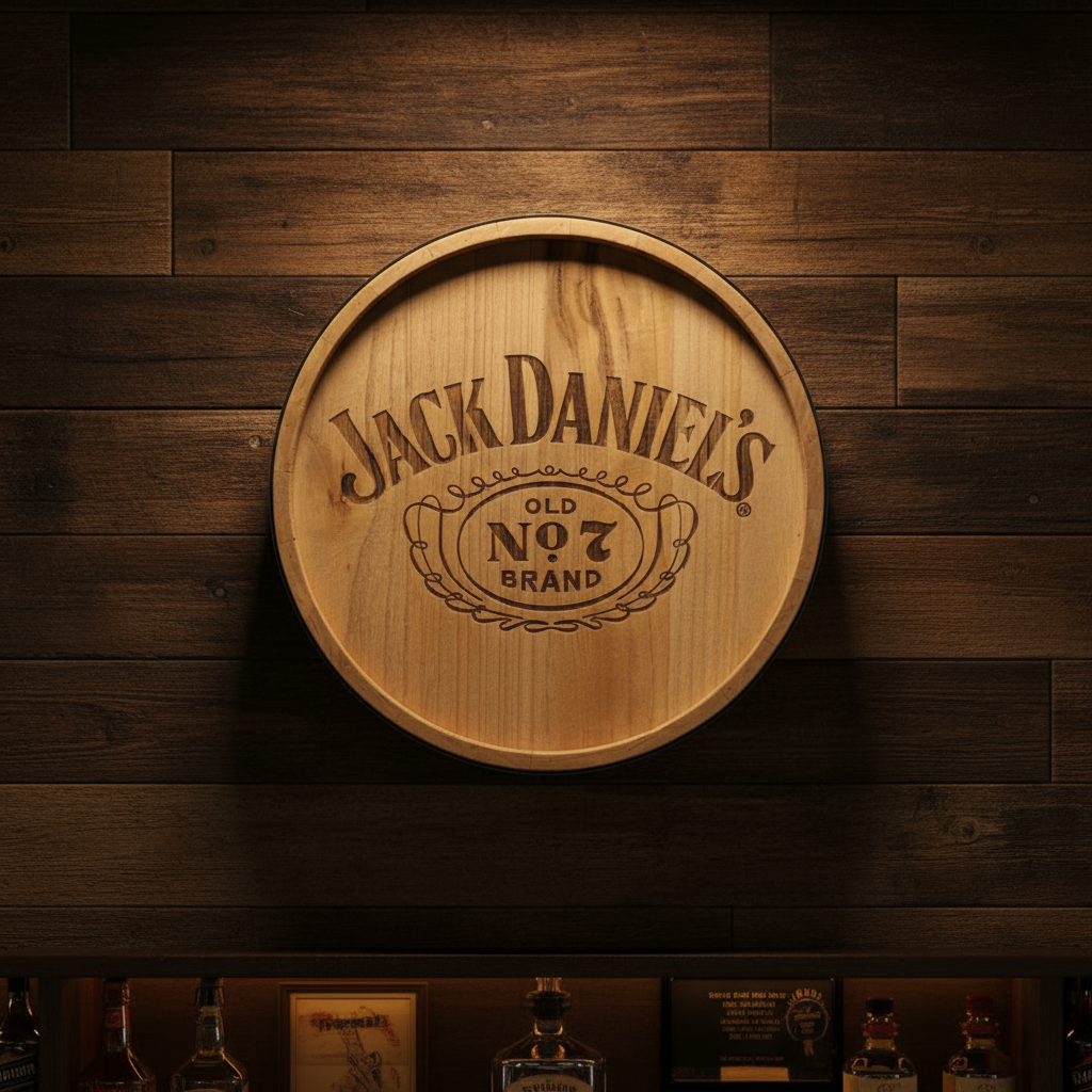 Jack Daniel’s Barrel Top Pub Sign - The Whiskey Cave