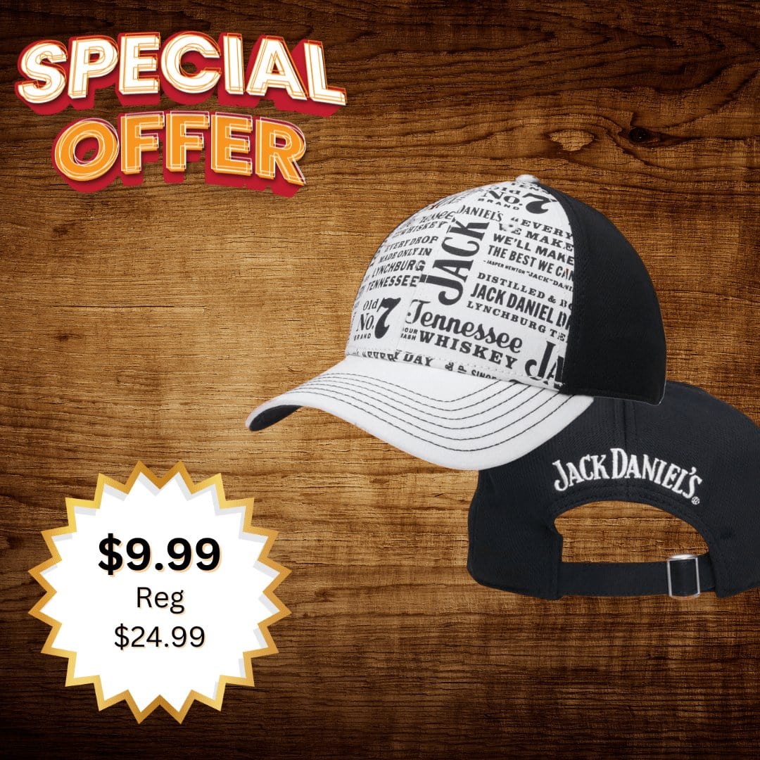 Jack Daniel’s Black and White Logo Hat - The Whiskey Cave