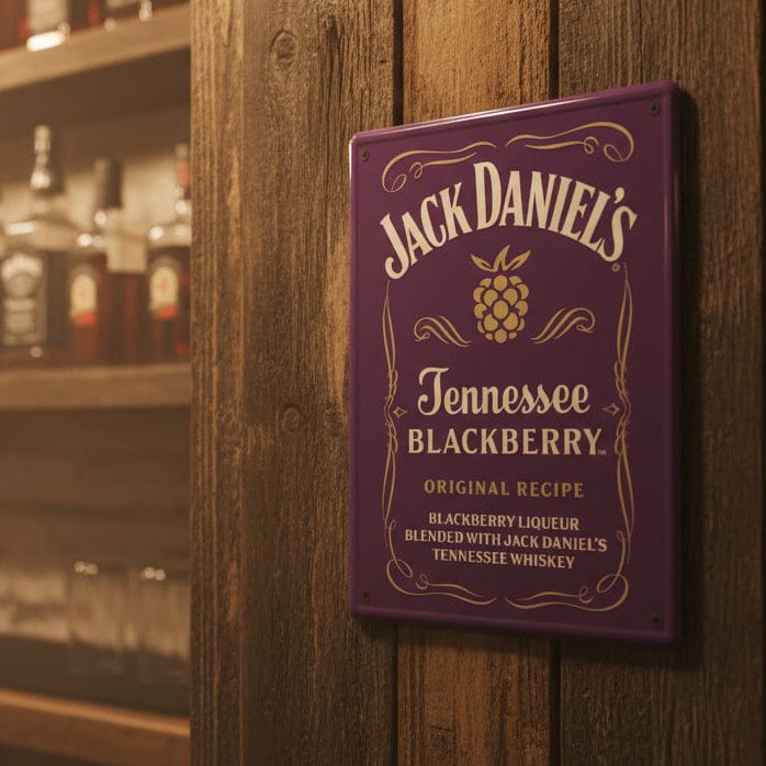 Jack Daniel's Blackberry Tin Sign - The Whiskey Cave