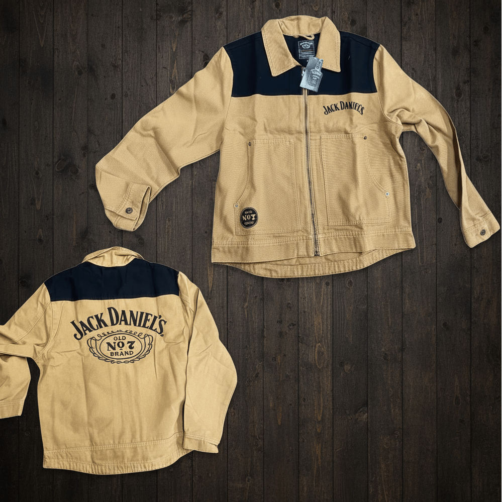 Jack Daniel’s Canvas Stitched Logos Jacket - The Whiskey Cave
