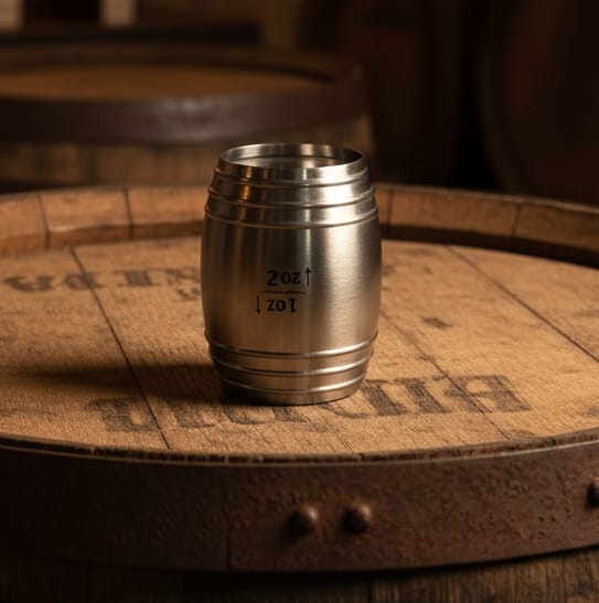 Jack Daniel’s Double Chamber Stainless Barrel Shot Glass - The Whiskey Cave