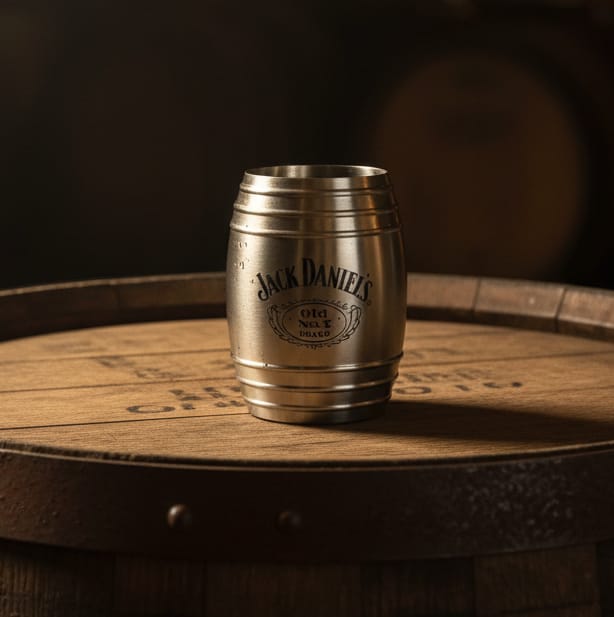 Jack Daniel’s Double Chamber Stainless Barrel Shot Glass - The Whiskey Cave
