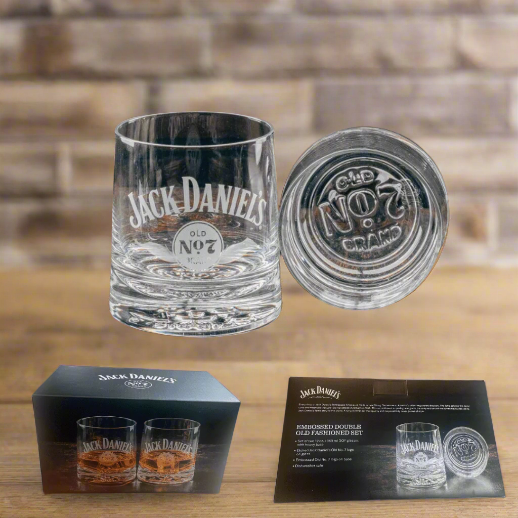 Jack Daniel’s Embossed Double Old Fashioned Glasses - The Whiskey Cave