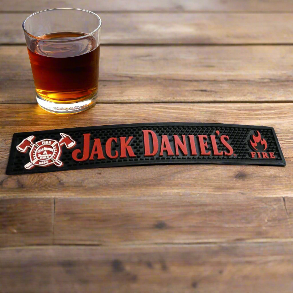 Jack Daniel’s Firefighters Tennessee Fire Bar Mat - The Whiskey Cave
