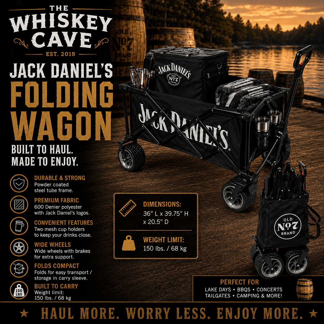 Jack Daniel’s Folding Wagon - The Whiskey Cave