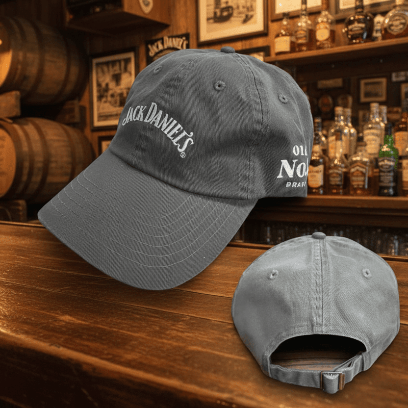 Jack Daniel’s Gray Stitched Logos Hat - The Whiskey Cave